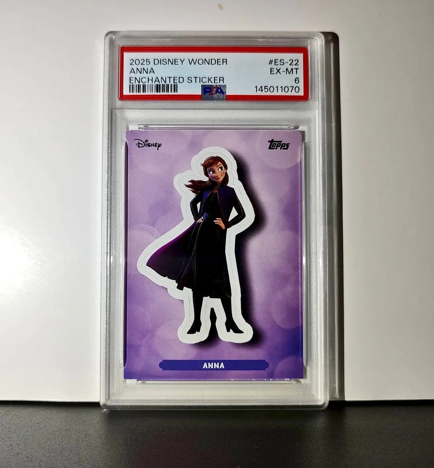 Anna 2025 Topps Disney #ES-22 Enchanted Sticker Card Frozen PSA 6