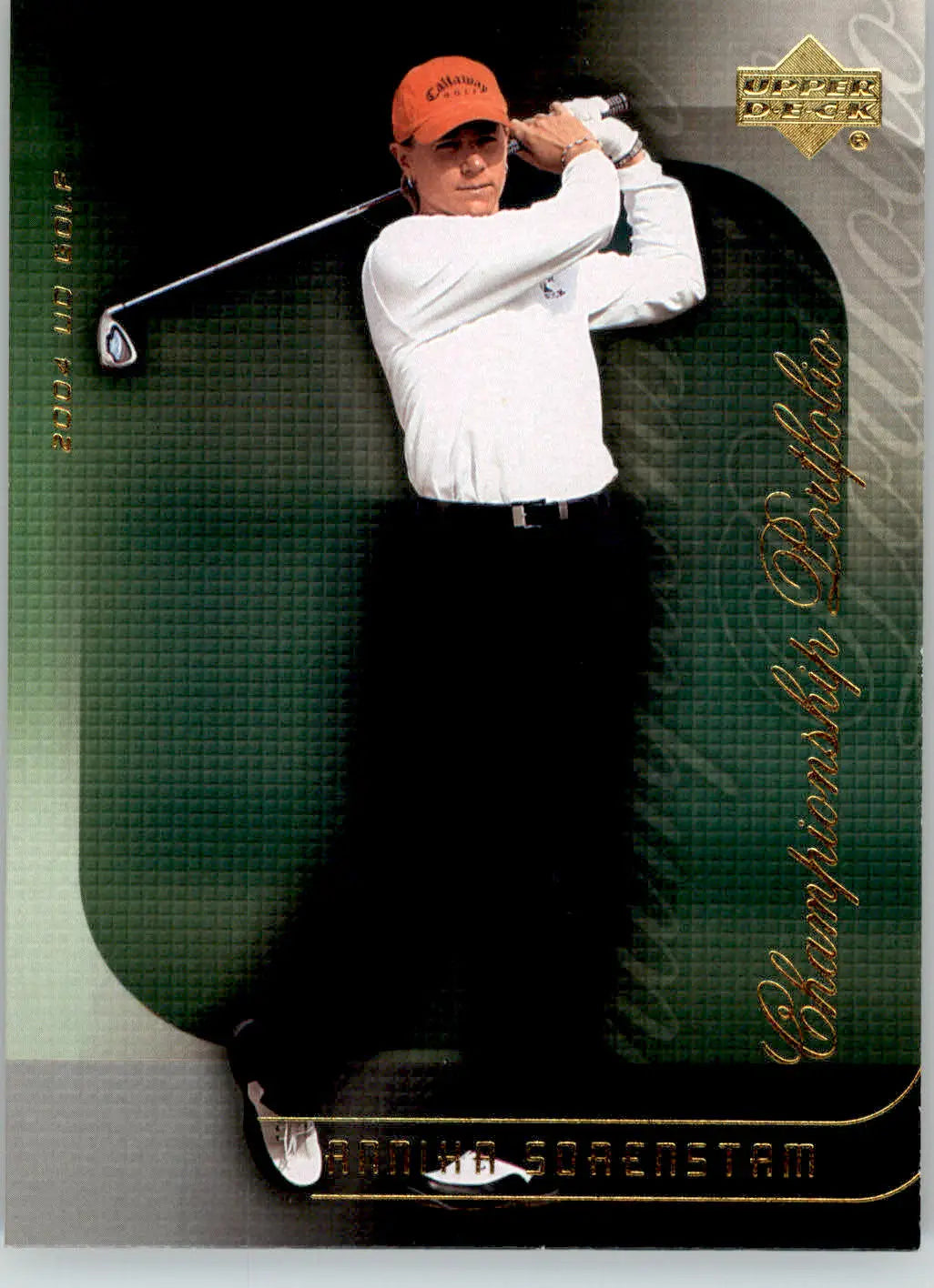 Annika Sorenstam - 2004 Upper Deck - #CP35 - Champion Portfolio Golf - Golf Card Single