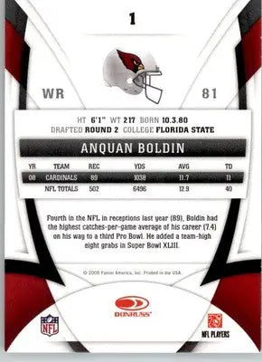 Anquan Boldin - 2009 Donruss Certified - #1 - Football - Football Card Single