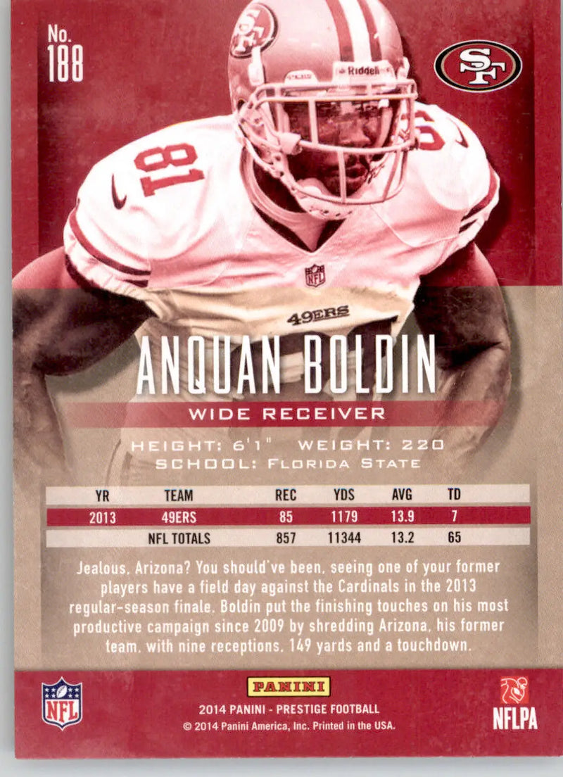 Anquan Boldin - 2014 Panini Prestige - #188 - Football