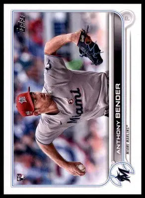 Anthony Bender Rookie 2022 Topps #160 Miami Marlins - Baseball Card Single