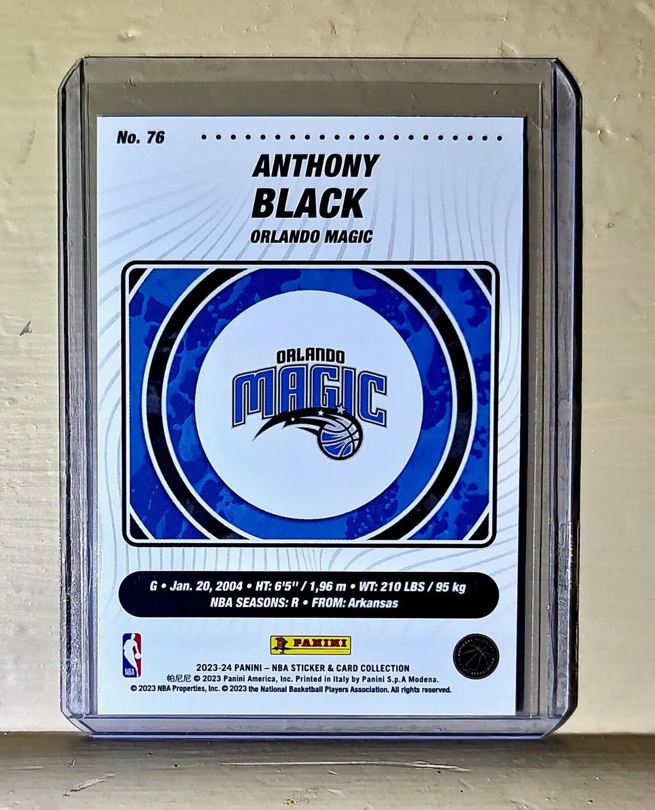 Anthony Black 2023-24 Panini NBA Basketball #76 Rookie Card Orlando Magic - Basketball Card Single
