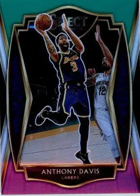 Anthony Davis - 2020-21 Panini Select - #155 - Green White Purple Basketball - Basketball Card Single