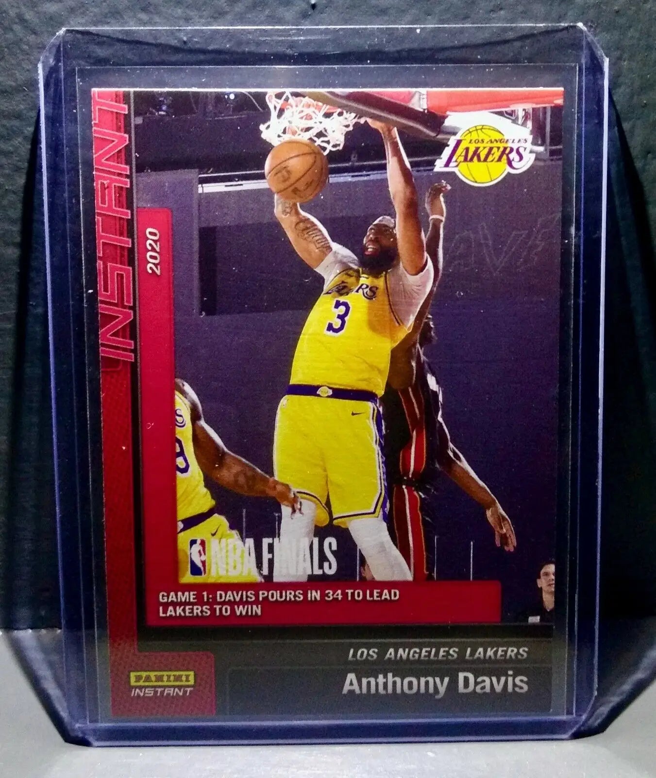 Anthony Davis 2020 Panini LA Lakers NBA Champions #21 Basketball Card - Basketball Card Single