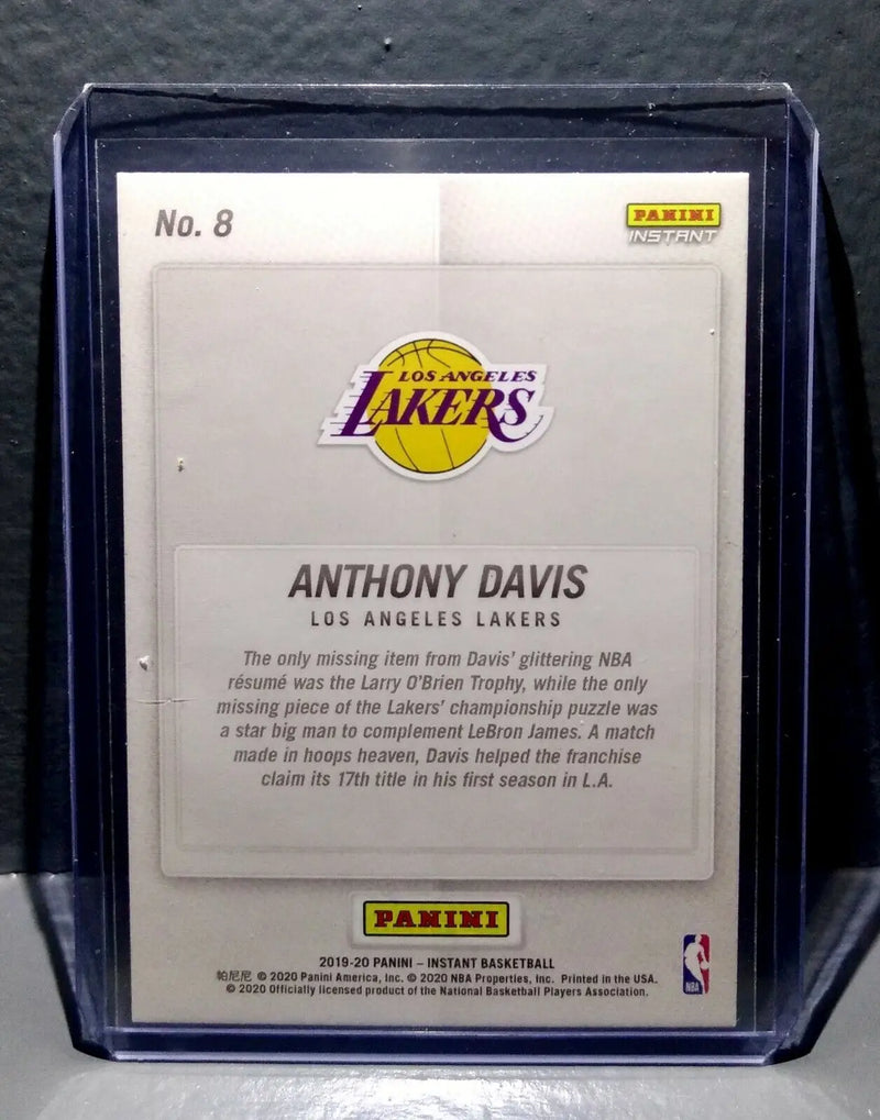 Anthony Davis 2020 Panini LA Lakers NBA Champions #8 Basketball Card - Basketball Card Single