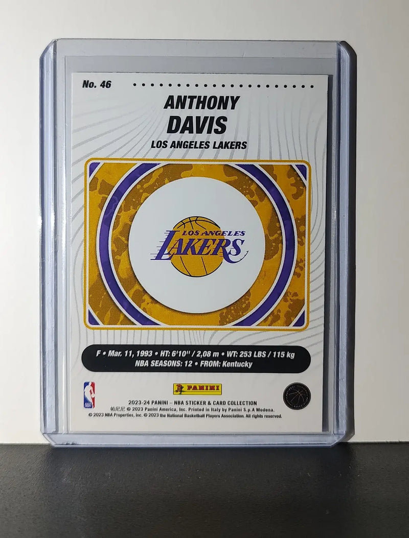 Anthony Davis 2023-24 Panini NBA Sticker Foil Card #46 Los Angeles Lakers - Basketball Card Single