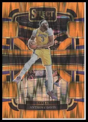 Anthony Davis 2023-24 Panini Select Orange Flash Prizms #20 Los Angeles Lakers - Basketball Card Single