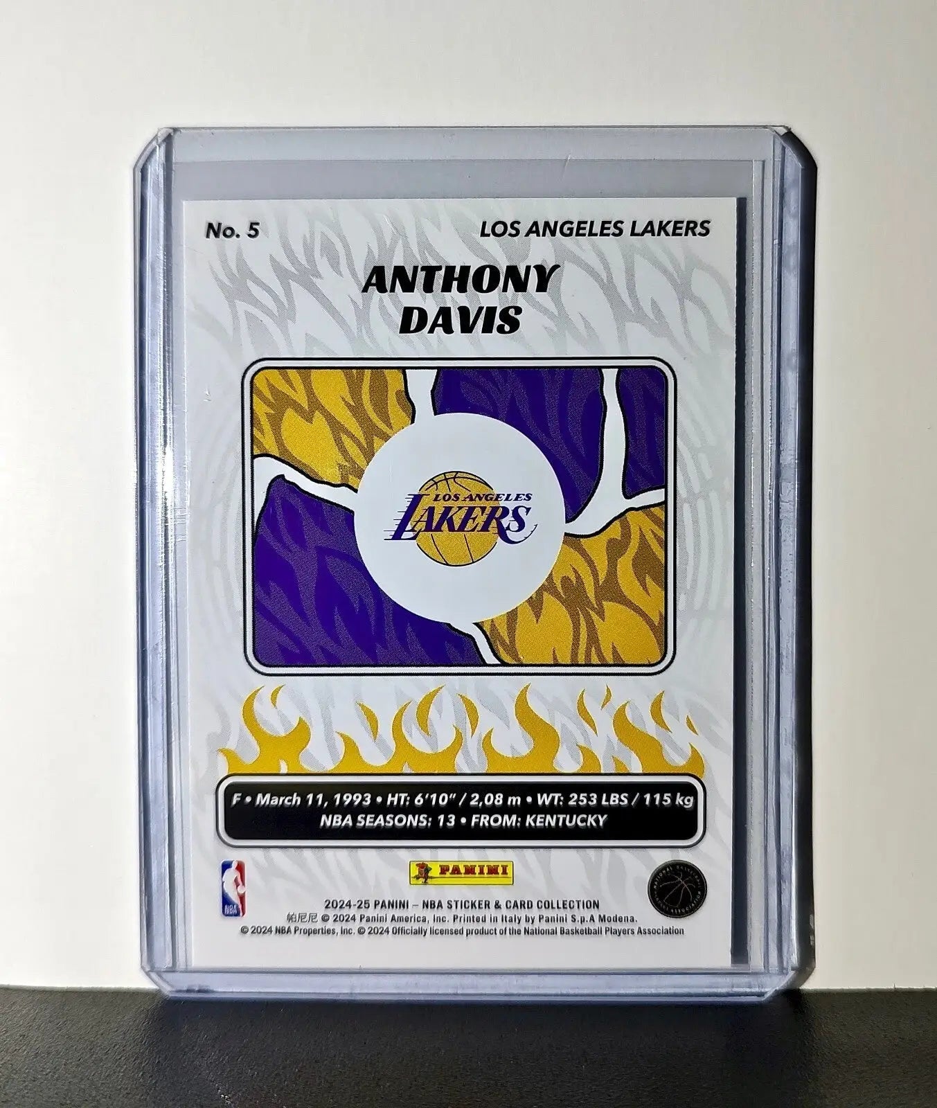 Anthony Davis 2024-25 Panini NBA #5 Sticker Card Los Angeles Lakers - Basketball Card Single