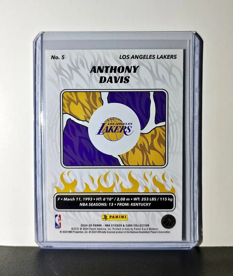 Anthony Davis 2024-25 Panini NBA #5 Sticker Card Los Angeles Lakers - Basketball Card Single