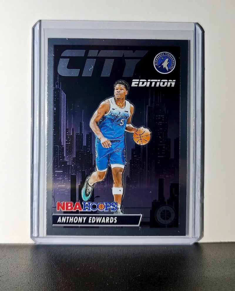 Anthony Edwards 2023-24 Panini Premium Stock NBA Hoops City Edition #4 Card
