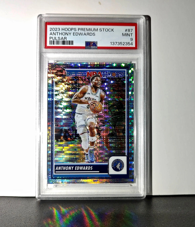 Anthony Edwards 2023 Panini Hoops Premium #87 Pulsar PSA 9 Mint