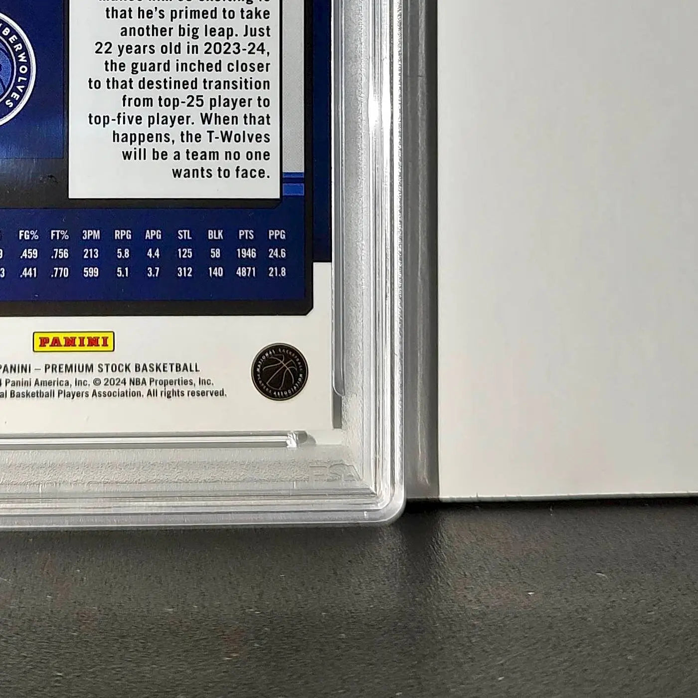 Anthony Edwards 2023 Panini Hoops Premium #87 Pulsar PSA 9 Mint