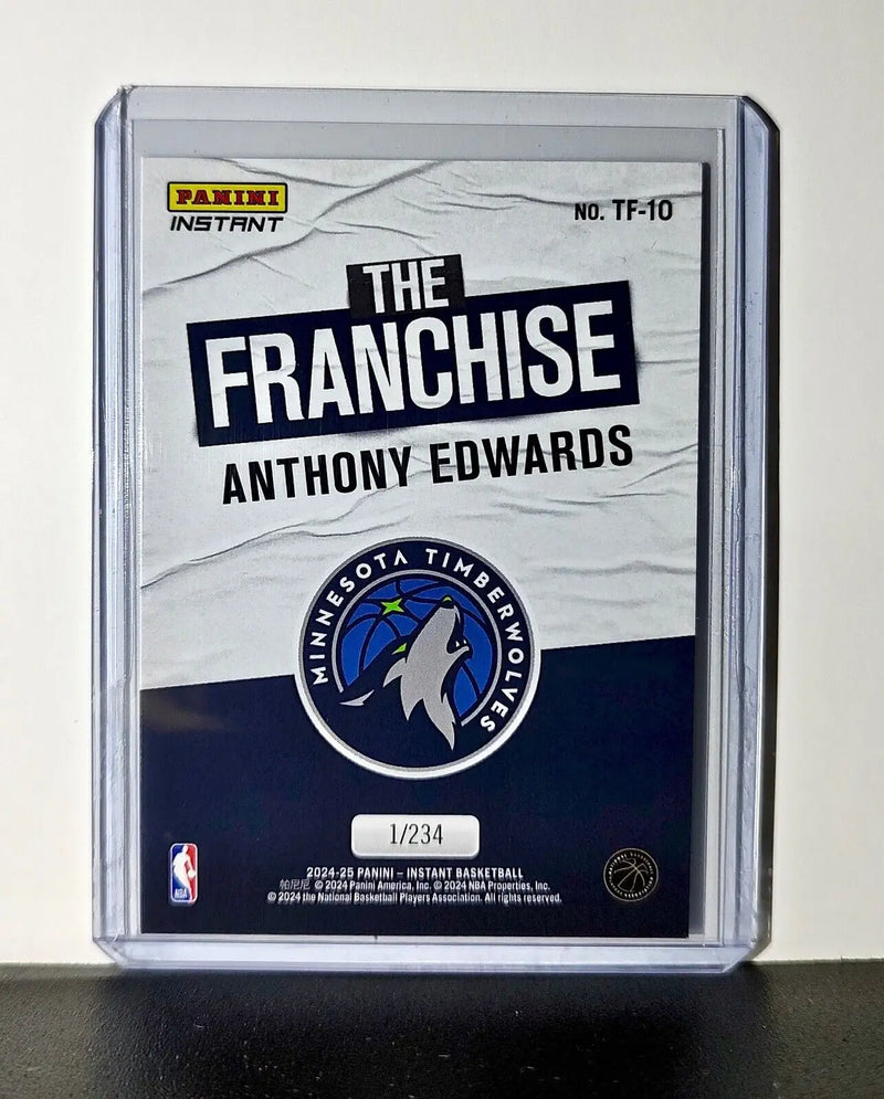 Anthony Edwards 2024-25 Panini The Franchise NBA #10 Card Timberwolves 1/234 - Basketball Card Single