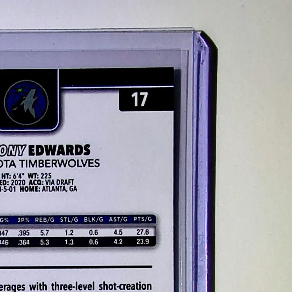 Anthony Edwards 2025-26 NBA Topps Chrome Update #17 Card Minnesota Timberwolves - Basketball Card Single