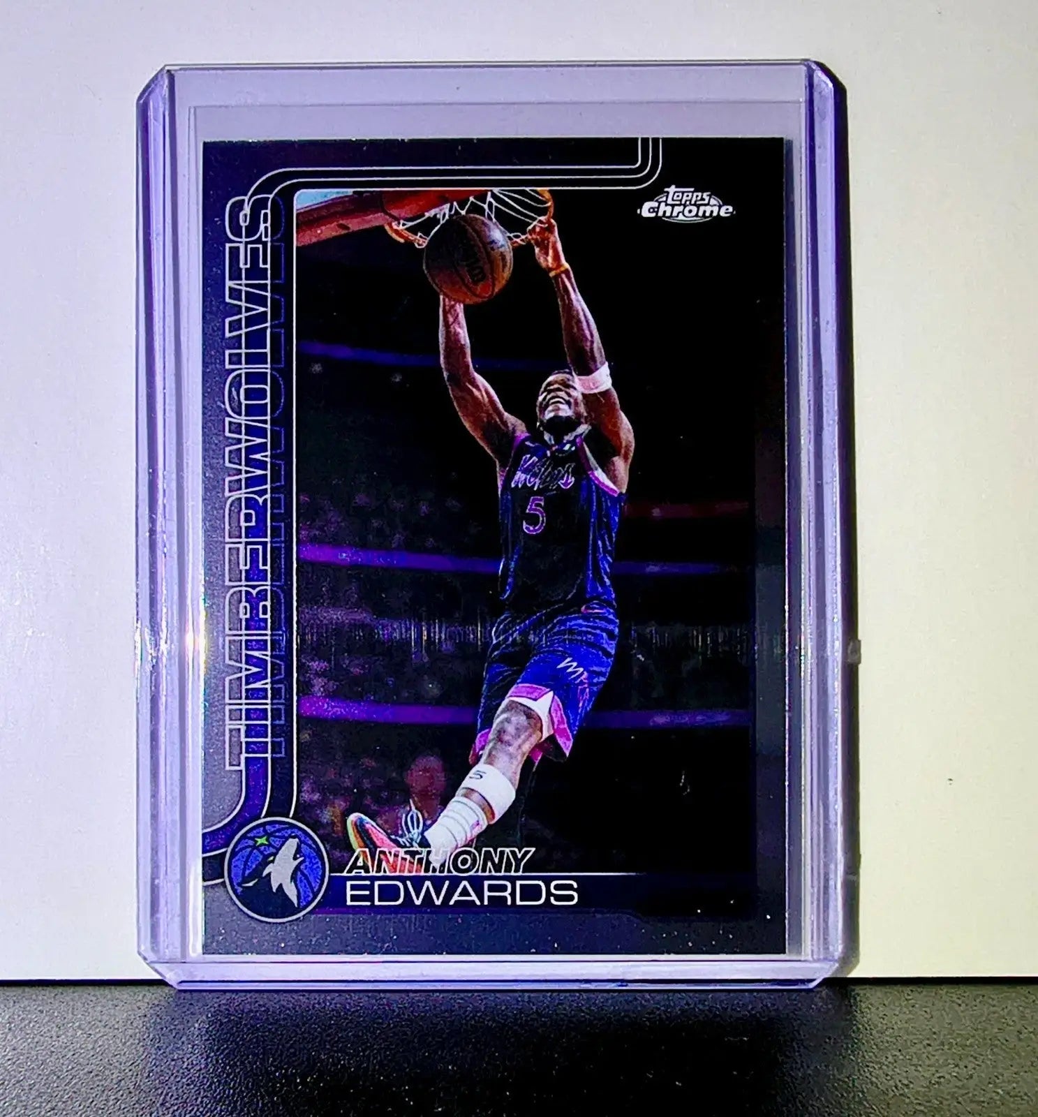 Anthony Edwards 2025-26 NBA Topps Chrome Update #17 Card Minnesota Timberwolves - Basketball Card Single