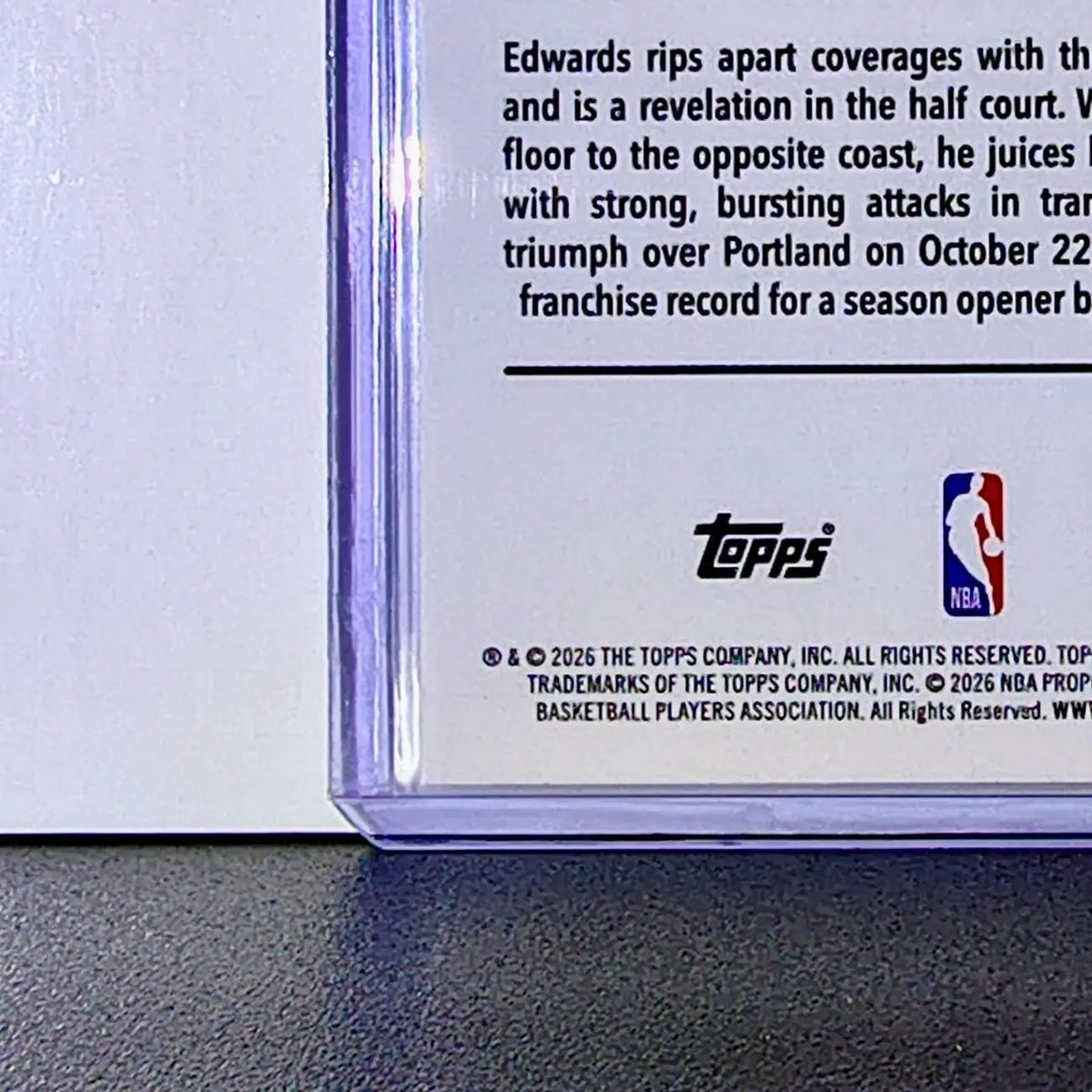Anthony Edwards 2025-26 NBA Topps Chrome Update #17 Card Minnesota Timberwolves - Basketball Card Single