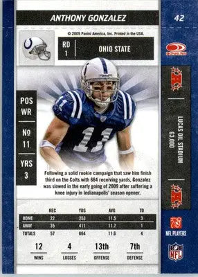 Anthony Gonzalez - 2009 Playoff Contenders - #42 - Football - Football Card Single