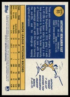Anthony Kay 2019 Topps Heritage Minor League #85 Binghamton Rumble Ponies - Baseball Card Single