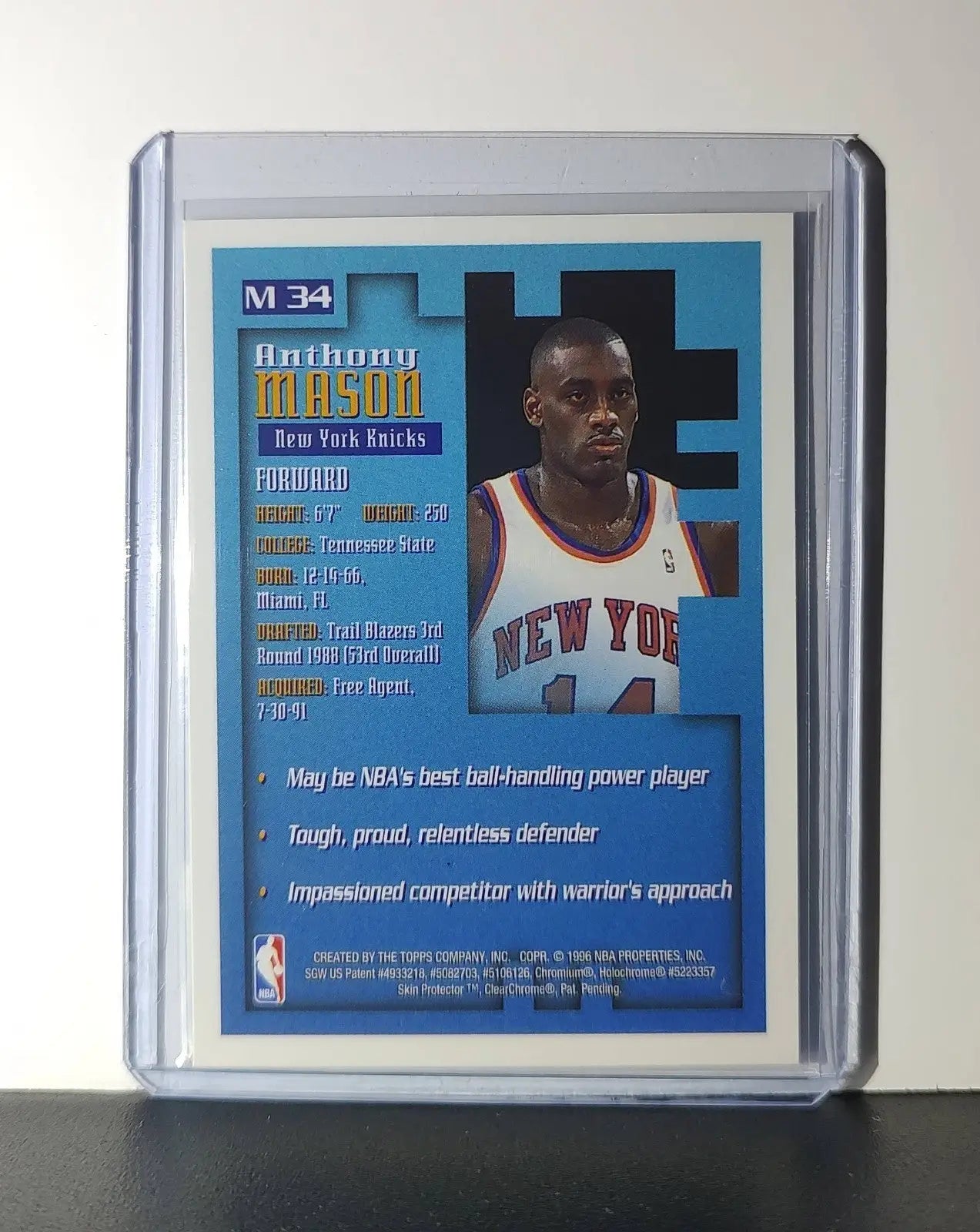 Anthony Mason 1995-96 Topps Finest NBA #M34 Mysterly Knicks - Basketball Card Single