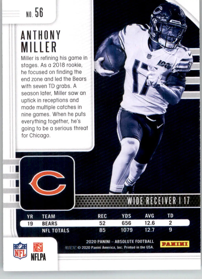 Anthony Miller - 2020 Panini Absolute - #56 - Red Football - Football Card Single