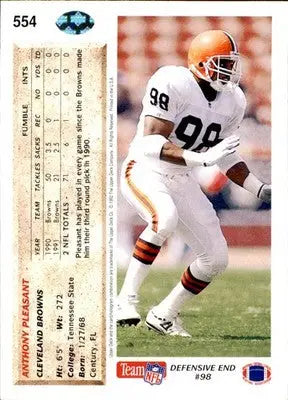 Anthony Pleasant - 1992 Upper Deck - #554 - Football - Football Card Single