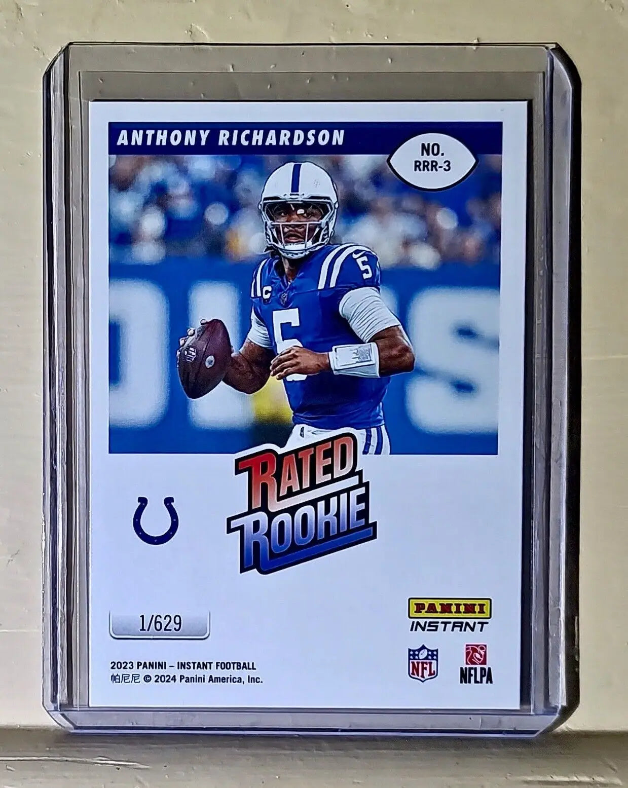 Anthony Richardson 2023 Panini NFL Rated Rookie Retro #3 Card Colts 1/629 - Football Card Single