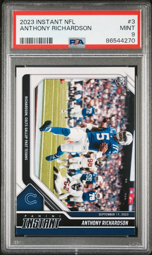 Anthony Richardson 2023 Panini NFL Rookie #3 Card 1 of 358 Colts PSA 9 Mint - Football Card Single
