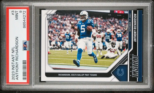 Anthony Richardson 2023 Panini NFL Rookie #3 Card 1 of 358 Colts PSA 9 Mint - Football Card Single
