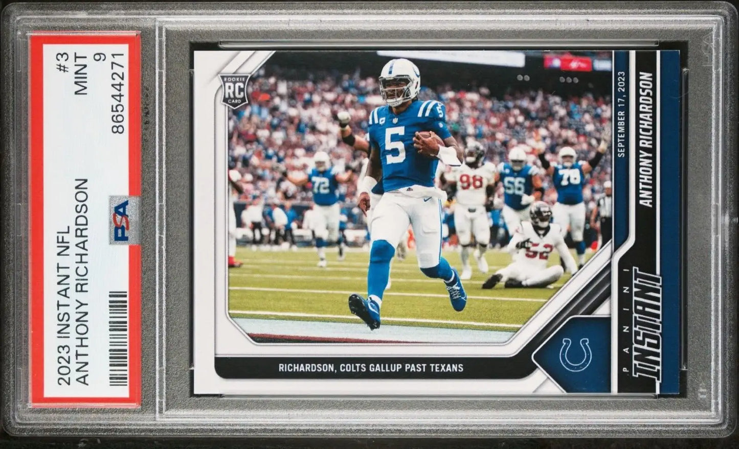 Anthony Richardson 2023 Panini NFL Rookie #3 Card 1 of 358 Colts PSA 9 Mint