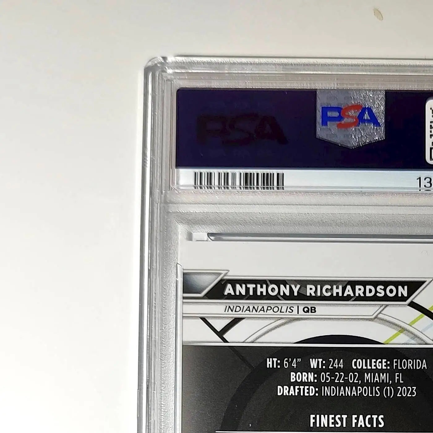 Anthony Richardson 2023 Topps 204/325 Fineest #194 Sky Blue Refractors PSA 10