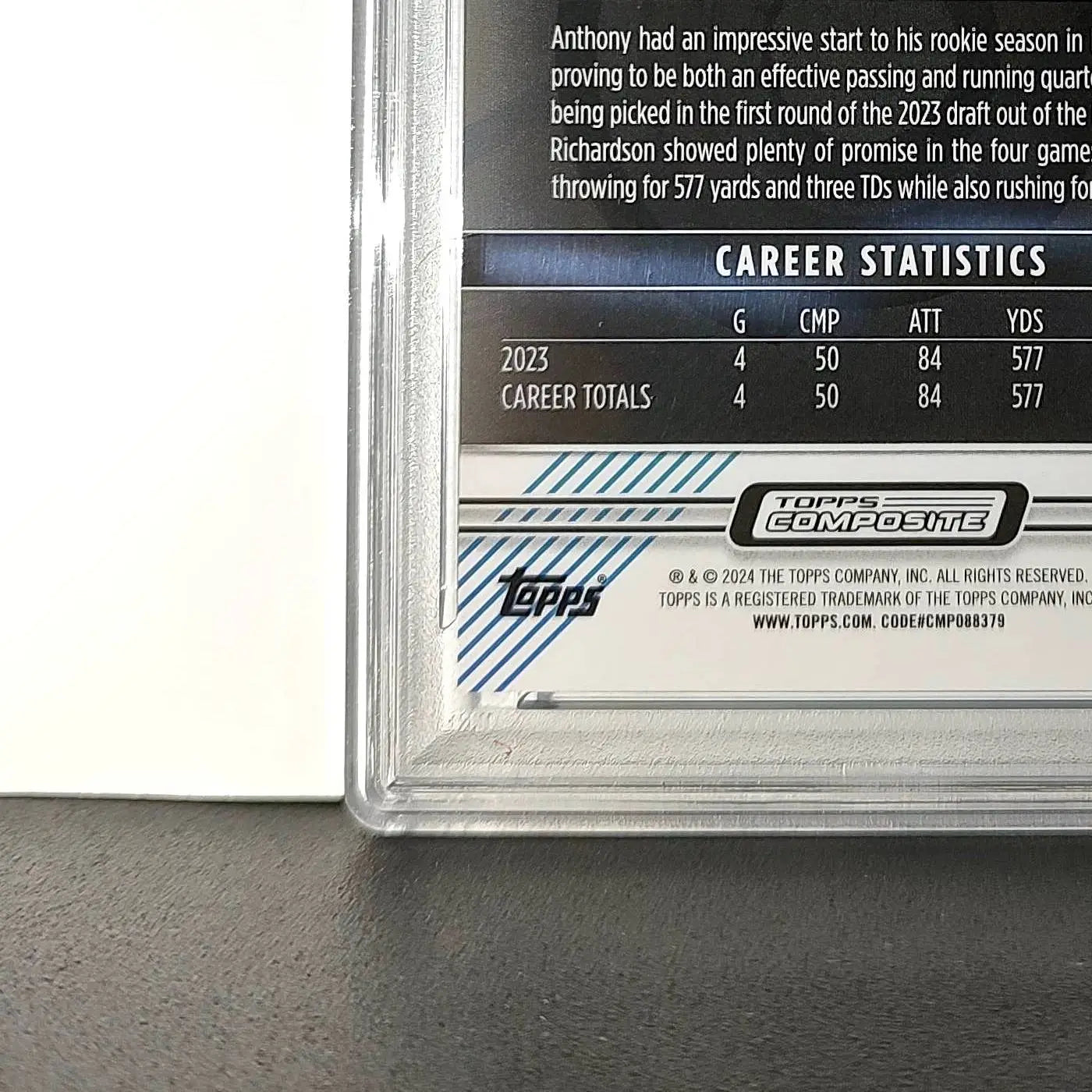 Anthony Richardson 2023 Topps 204/325 Fineest #194 Sky Blue Refractors PSA 10