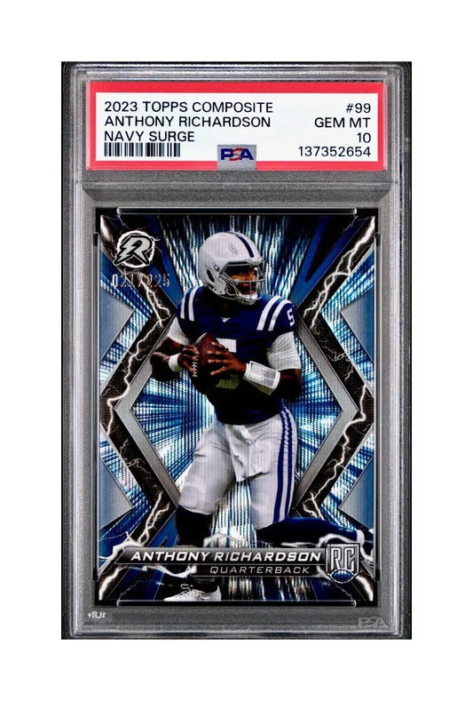 Anthony Richardson 2023 Topps Resurgence 021/225 Navy Surge PSA 10 Gem Mint - Football Card Single