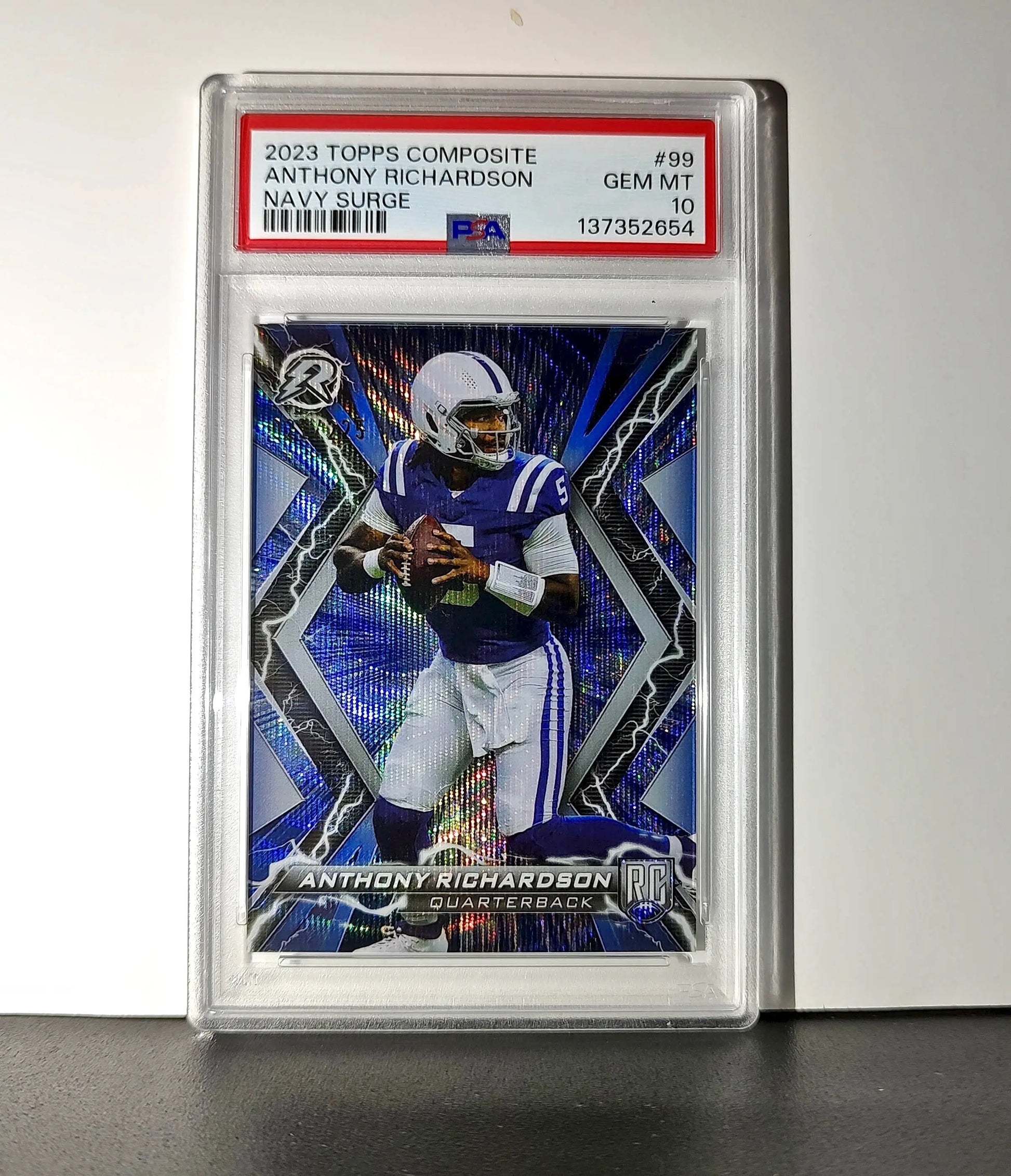 Anthony Richardson 2023 Topps Resurgence 021/225 Navy Surge PSA 10 Gem Mint