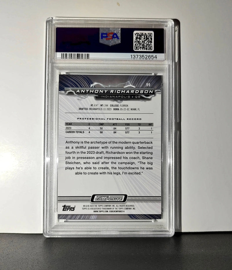 Anthony Richardson 2023 Topps Resurgence 021/225 Navy Surge PSA 10 Gem Mint
