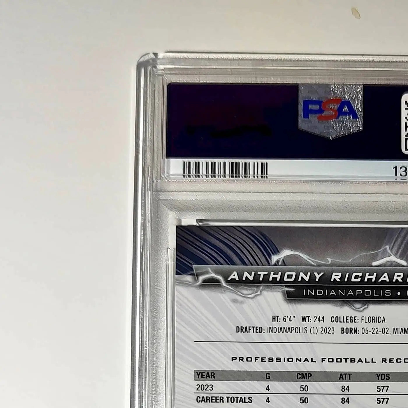 Anthony Richardson 2023 Topps Resurgence 021/225 Navy Surge PSA 10 Gem Mint