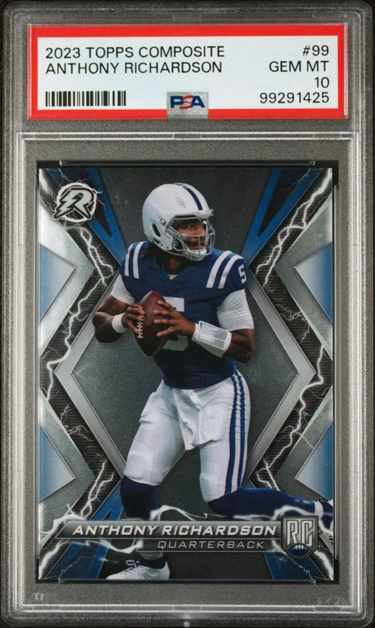 Anthony Richardson 2023 Topps Resurgence NFL #99 Rookie Football Card PSA 10 Gem - Football Card Single