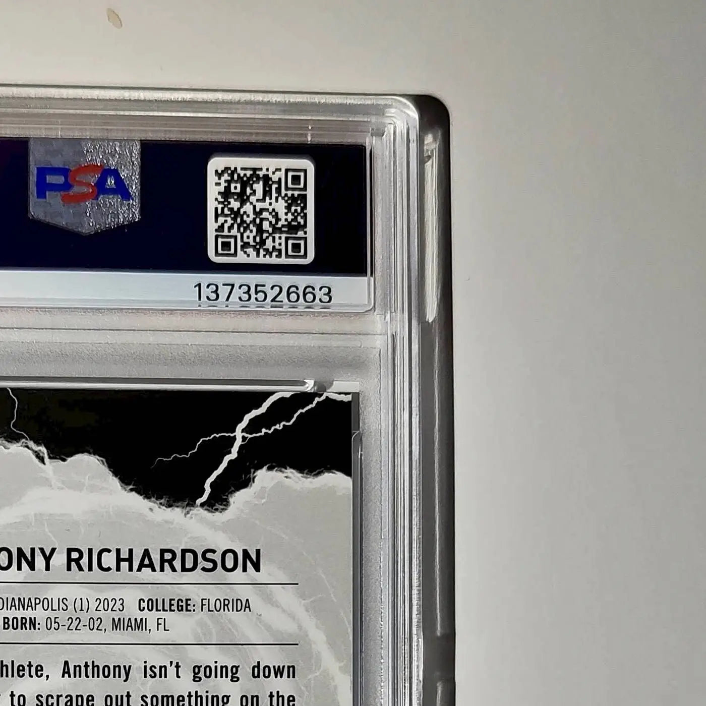 Anthony Richardson 2023 Topps Resurgence Voltaic #RV-3 Refractor PSA 10 Gem Mint