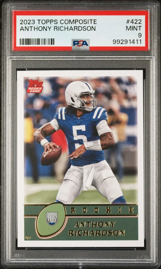 Anthony Richardson 2023 Topps Rookie NFL #422 Football Card PSA 9 Mint - Football Card Single