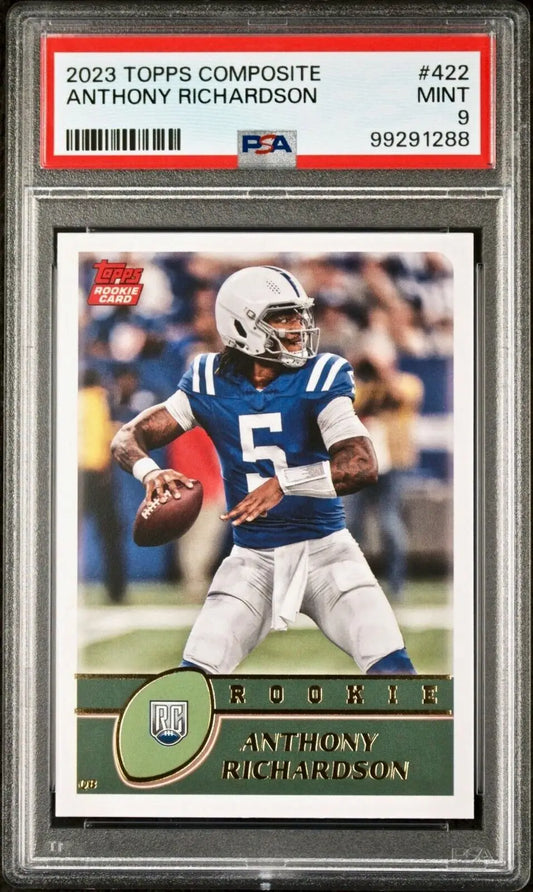 Anthony Richardson 2023 Topps Rookie NFL #422 Football Card PSA 9 Mint - Football Card Single