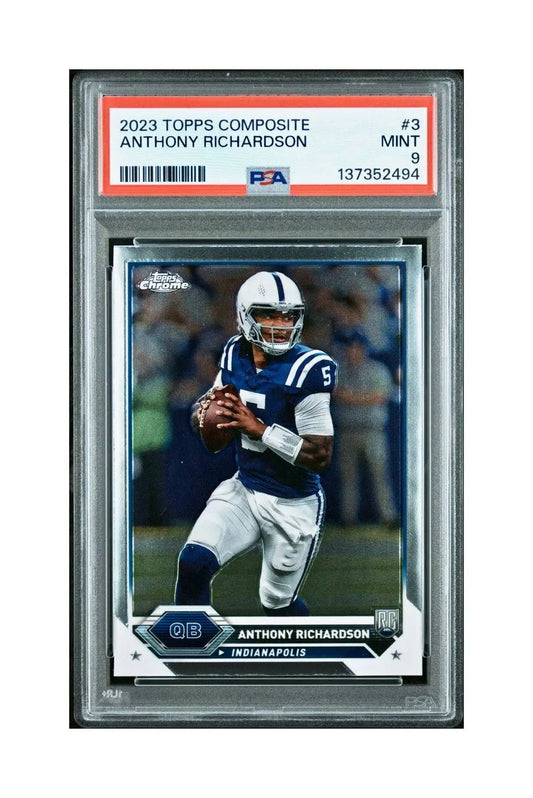 Anthony Richardson Rookie 2023 Topps Chrome #3 PSA 9 Mint - Football Card Single