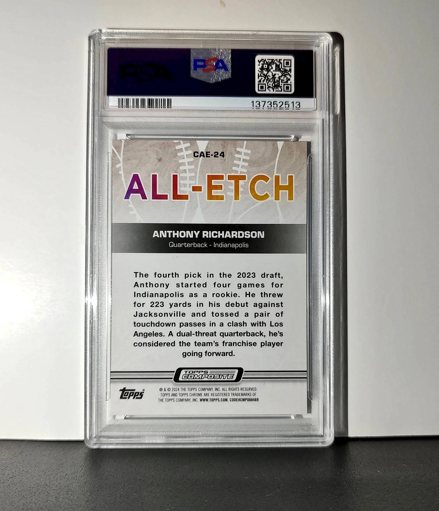 Anthony Richardson Rookie 2023 Topps Chrome ALL-ETCH #CAE-24 PSA 10 Gem Mint