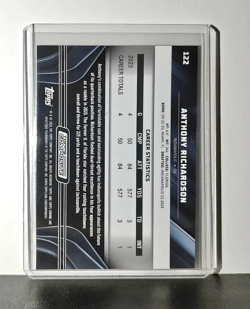 Anthony Richardson Rookie 2023 Topps Chrome Black NFL #122 Card Colts
