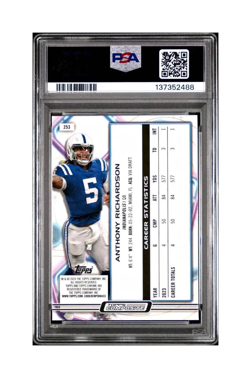 Anthony Richardson Rookie 2023 Topps Chrome Cosmic #253 PSA 9 Mint