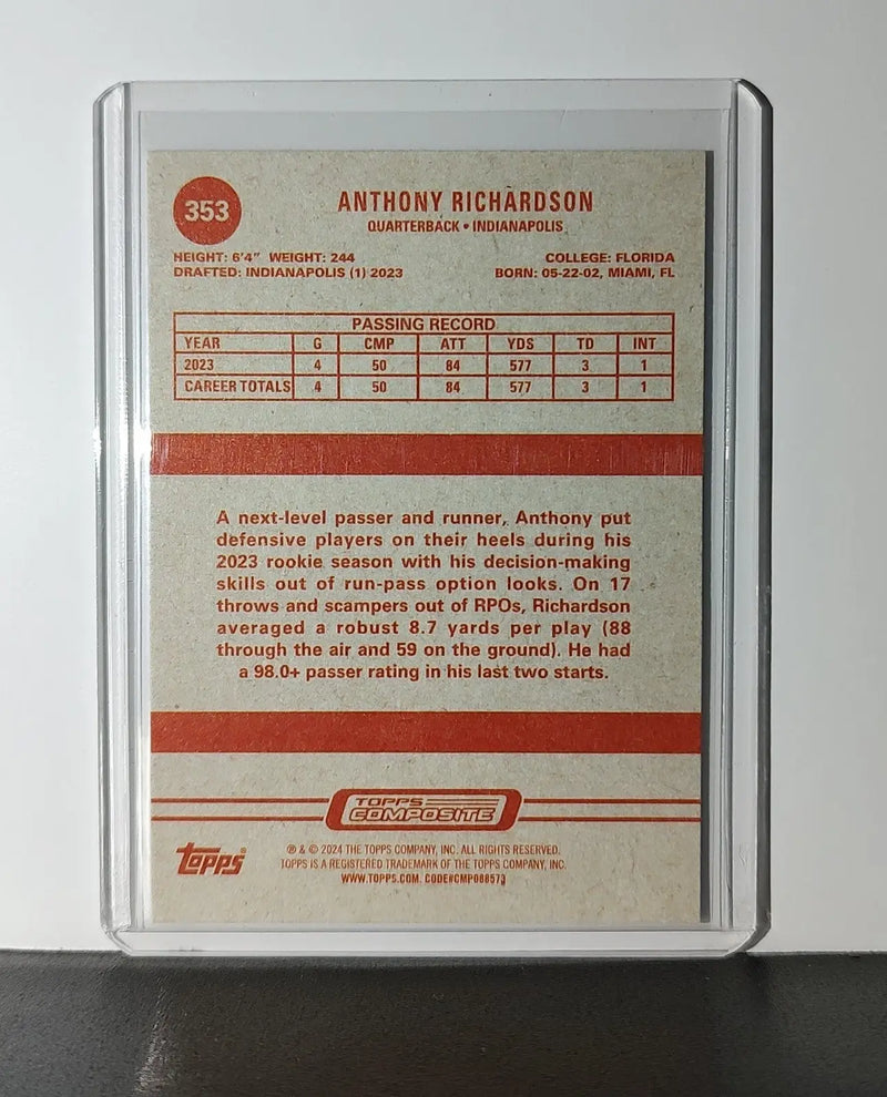 Anthony Richardson Rookie 2023 Topps NFL #353 Card Indianapolis Colts