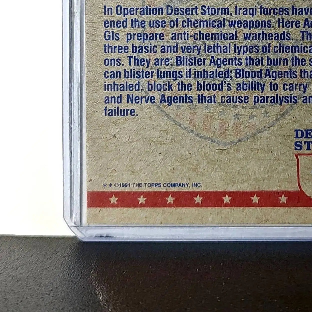 Anti-Aircraft Chemical Defense 1991 Topps Desert Storm #71 Card