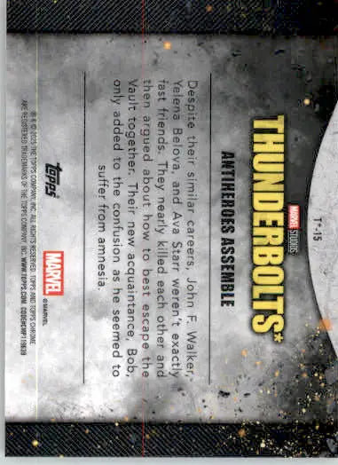 Antiheroes Assemble - 2025 Topps Chrome Marvel - #T-15 - Thunderbolts - Marvel Card Single