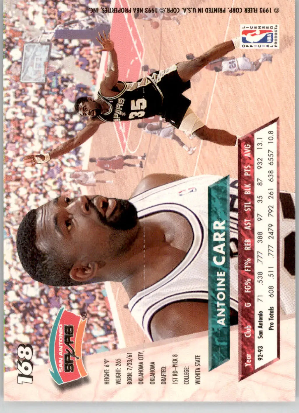 Antoine Carr - 1993-94 Ultra - #168 - Basketball - Basketball Card Single