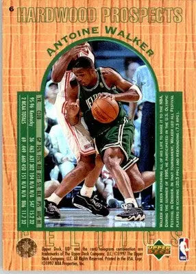 Antoine Walker - 1996-97 Upper Deck UD3 - #6 - RC Basketball - Basketball Card Single