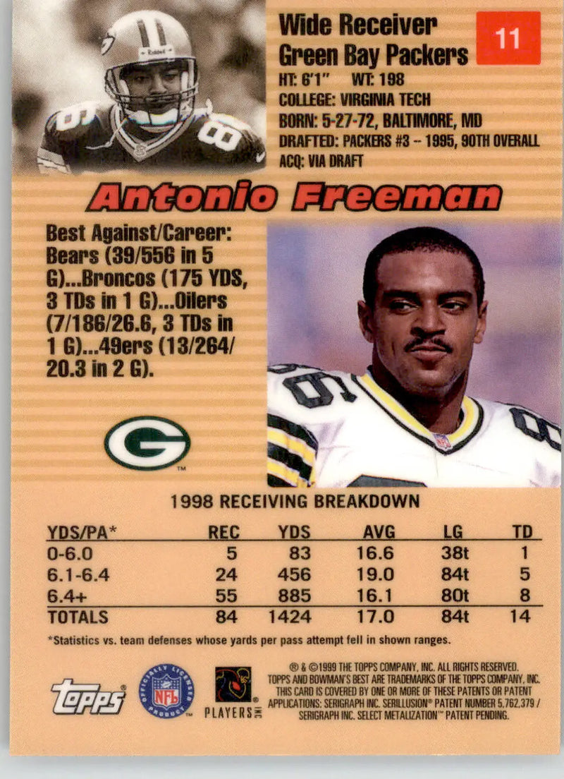 Antonio Freeman - 1999 Bowman’s Best - #11 - Football