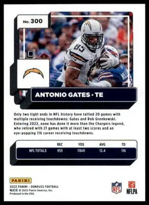 Antonio Gates 2022 Donruss #300 Los Angeles Chargers - Football Card Single